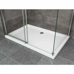 Box Doccia 8 MM A 2 Lati Parete Fissa Laterale + Porta Scorrevole Reversibile Altezza 190 Cm 70x100 -COSTWAY shop 10975032 3