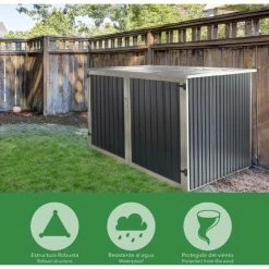 Box In Metallo Per Bicicletta Gardiun Veloc II (X4) 4,02 M² Esterni 198x203x157 Cm -COSTWAY shop 13160311 5