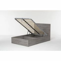 Letto Contenitore Cangu' Hi-Box Singolo Grande 120X190 Rovere Grigio