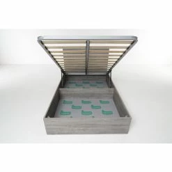 Letto Contenitore Cangu' Hi-Box Singolo Grande 120X190 Rovere Grigio -COSTWAY shop 15740585 5