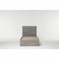 Letto Contenitore Cangu' Hi-Box Singolo 90X190 Rovere Grigio -COSTWAY shop 15740588 3