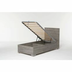 Letto Contenitore Cangu' Hi-Box 90X190 C/Piedini Rovere Grigio