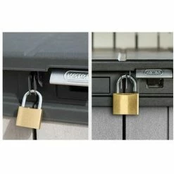 Keter Box Armadio Portattrezzi Da Esterno ELITE STORE In Resina140x82x124h - 1150 LT Grigio -COSTWAY shop 16009055 5