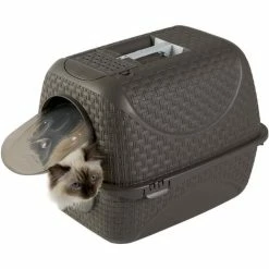 Lettiera Per Gatti Prive' Tortora Box Antiodore Portatile Con Paletta Bama Pet