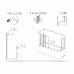 Box Sopravasca Galassia 2 Ante 70x150cm Apertura Angolare -COSTWAY shop 16596310 4