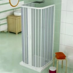 Box Doccia Ariete 3 Lati 80x80x80 Cm Apertura Centrale