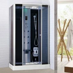 Bagno Italia Box Idromassaggio 120X80 Cabina Doccia Multifunzione Bluetooth Cromoterapia Ozonoterapia