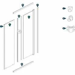 Ogomondo Box Cabina Doccia Angolare Corner Due Ante Scorrevoli Cristallo Temprato Trasparente Misure 66.5-69.5x66.5-69.5xh185 Cm Trasparente - Confezione 1 7 Ogomondo Box Cabina Doccia Angolare Corner Due Ante Scorrevoli Cristallo Temprato Trasparente Misure 66.5-69.5x66.5-69.5xh185 Cm Trasparente - Confezione 1 -COSTWAY shop 19775159 3