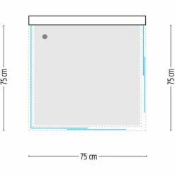 Ogomondo Box Cabina Doccia Corner 3 Lati Cristallo Temprato Trasparente 75x75x75 -COSTWAY shop 20132900 4