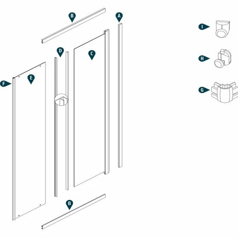 Ogomondo Box Cabina Doccia Corner 3 Lati Cristallo Temprato Serigrafato 80x100x80 Sinistro 2 Ogomondo Box Cabina Doccia Corner 3 Lati Cristallo Temprato Serigrafato 80x100x80 Sinistro - immagine 2