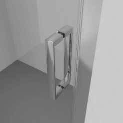 Box Doccia LISBONA Doppia Porta Scorrevole Semicircolare 80x80 Cm Altezza 190 Cm Cristallo 6 Mm -COSTWAY shop 21466531 3