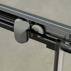 Box Doccia LISBONA Doppia Porta Scorrevole Semicircolare 80x80 Cm Altezza 190 Cm Cristallo 6 Mm -COSTWAY shop 21466531 4