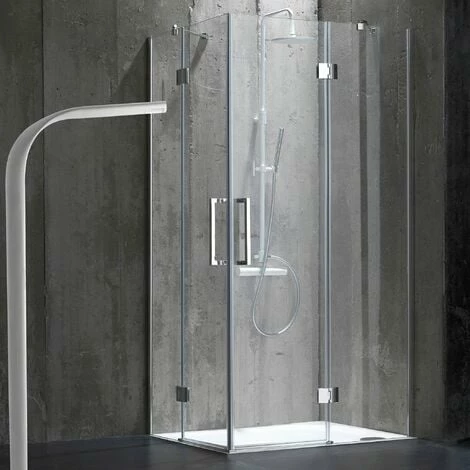 BOX DOCCIA 80X120 IN CRISTALLO 6 MM SENZA TELAIO LONDON 2 BOX DOCCIA 80X120 IN CRISTALLO 6 MM SENZA TELAIO LONDON - immagine 2