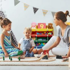 Relaxdays Scaffale Portagiochi, Per La Cameretta Dei Bambini, 12 Box, Mobile Portaoggetti, HLP: 87,5x86 X31 Cm, Colorato -COSTWAY shop 23186163 3