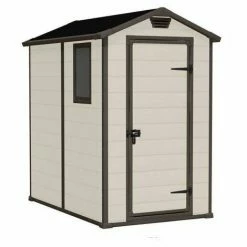 BOX CASETTA IN RESINA DA GIARDINO 130X192X198H CM KETER MANOR 4X6 BEIGE 70000