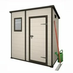 Keter BOX CASETTA IN RESINA DA GIARDINO CM 183X111X200 CM MANOR 6X4 PENT BEIGE 70003