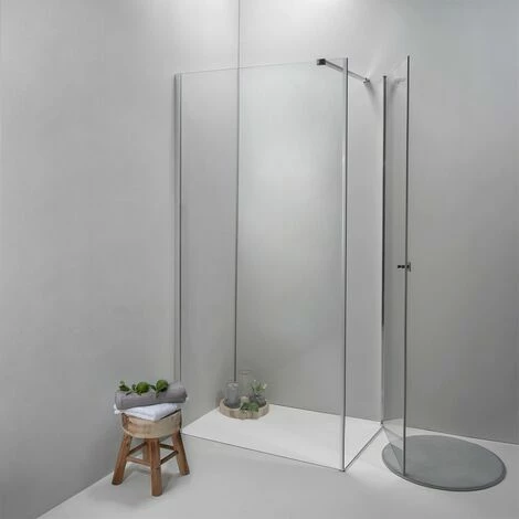 BOX DOCCIA ELITE ANGOLARE 100x70 CM PORTA BATTENTE CON LATO FISSO TRASPARENTE 2 BOX DOCCIA ELITE ANGOLARE 100x70 CM PORTA BATTENTE CON LATO FISSO TRASPARENTE - immagine 2