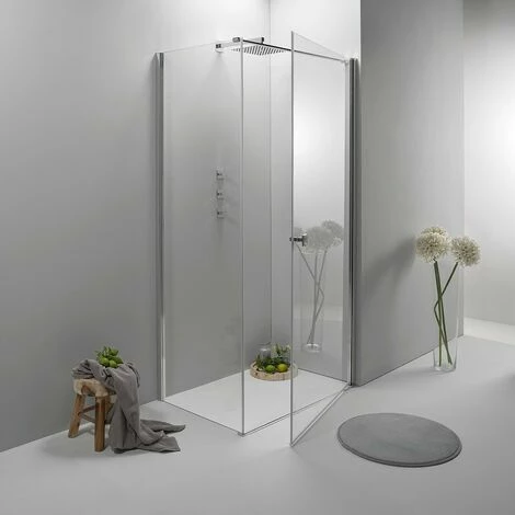 BOX DOCCIA ELITE ANGOLARE 70x100 CM PORTA BATTENTE CON LATO FISSO TRASPARENTE 1 BOX DOCCIA ELITE ANGOLARE 70x100 CM PORTA BATTENTE CON LATO FISSO TRASPARENTE