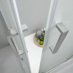 BOX DOCCIA ELITE ANGOLARE 70x100 CM SCORREVOLE OPACO -COSTWAY shop 25793044 5