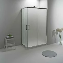 BOX DOCCIA ELITE ANGOLARE 70x90 CM SCORREVOLE OPACO -COSTWAY shop 25793076 3