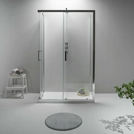 BOX DOCCIA ELITE TRE LATI 70x120x70 CM SCORREVOLE TRASPARENTE 2 BOX DOCCIA ELITE TRE LATI 70x120x70 CM SCORREVOLE TRASPARENTE - immagine 2