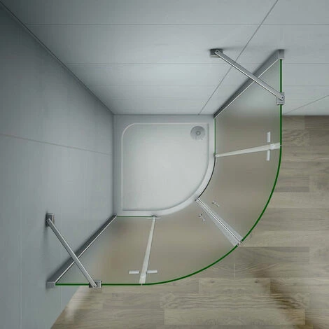 195 Cm Box Doccia Semicircolare Opaco 2 Porte Battenti Sloon Vetro 6 Mm Temperato Satinato Anticalcare Con Barra Stabilizzatrice 80x80 Cm 4 195 Cm Box Doccia Semicircolare Opaco 2 Porte Battenti Sloon Vetro 6 Mm Temperato Satinato Anticalcare Con Barra Stabilizzatrice 80x80 Cm - immagine 4