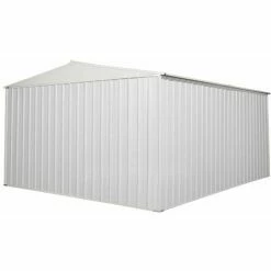 Garage Deposito Lamiera Box In Acciaio Zincato 360x430cm X H2.10m - 185KG - 15,48mq - BIANCO -COSTWAY shop 2670434 3