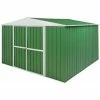 Box In Lamiera Casetta Giardino Acciaio Zincato 360x345cm X H2.12m - 150KG - 12,42 Mq - VERDE