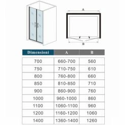 Box Doccia Per Nicchia Doppia Porta Battente Saloon In Cristallo 6mm Temperato Opaco/Satinato Anticalcare 80x195cm -COSTWAY shop 26942831 5