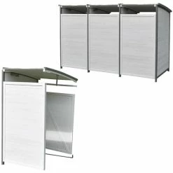 Pattumiera Melko Box Pattumiera Da 120 Litri Box Pattumiera In Legno Casa -COSTWAY shop 27637691 3