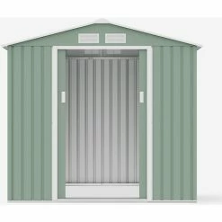 Casetta Da Giardino Box In Lamiera Rimessa Attrezzi Chalet NATURE 213x127x195cm -COSTWAY shop 28103567 5