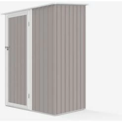 Box Lamiera Giardino Zincata Metallo Grigio Casetta Utensili Amalfi 143X89x186cm 9 Box Lamiera Giardino Zincata Metallo Grigio Casetta Utensili Amalfi 143X89x186cm -COSTWAY shop 28103587 5