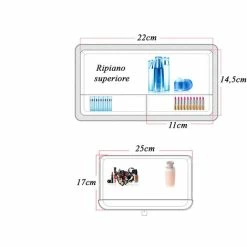 Box Porta Trucchi Organizer Portagioie Cosmetici Espositore LD-388 -COSTWAY shop 28299448 4