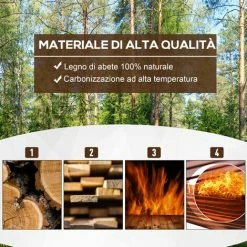 Outsunny Fioriera Box Rettangolare Per Piante In Legno Di Abete, 80x33x30cm -COSTWAY shop 28946203 5