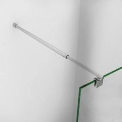 SIRHONA Barra Stabilizzatrice Regolabile 700-1200 Mm Per Box Doccia, Barra Di Fissaggio In Vetro In Acciaio Inossidabile, Per Parete Fissa Da Bagno, Cromo Lucido