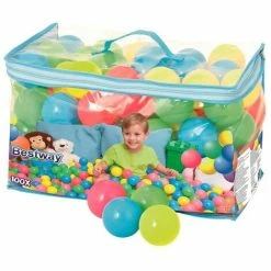 SACCA CON 100 PALLINE COLORATE CON CUSTODIA IDEALI PER BOX PISCINE E AREE GIOCO