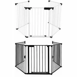 BATHRINS®Recinzione, Recinzione Per Cuccioli Box Per Cuccioli Box Per Cani Recinzione Per Cani Box Per Cani Conigli Piccoli Animali Domestici-5 Pezzi Recinzione Di Sicurezza- Bianco