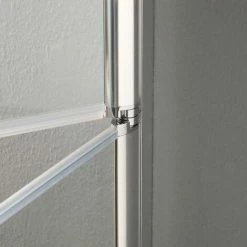 BOX DOCCIA DISABILI ANZIANI 90x90 IN CRISTALLO CON DOPPIA APERTURA A BATTENTE -COSTWAY shop 3214869 5