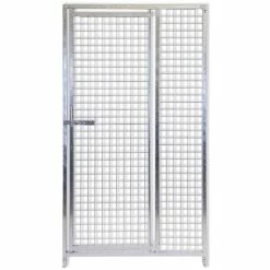 Pannello Con Porta In Rete Per Box Cani Maglia 5x5 Cm Zincatura A Caldo 100xh180 Cm