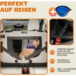 CADOCA Box Per Il Trasporto Di Cani Gatti Trasportino Per Animali Per Auto Grigio Diverse Grandezze M - Grau (de) -COSTWAY shop 33410704 4