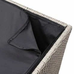 Casaria Contenitore Da Esterno Polirattan Box Per Cuscini Utensili Da Giardino 75x75x70 Cm Impermeabile Fodera Interna Molla A Gas Crema -COSTWAY shop 34976222 4