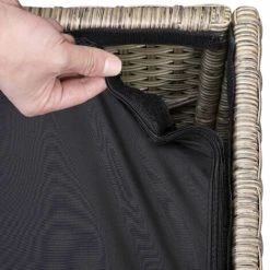 Casaria Contenitore Da Esterno Polirattan Box Per Cuscini Utensili Da Giardino 75x75x70 Cm Impermeabile Fodera Interna Molla A Gas Crema -COSTWAY shop 34976222 5