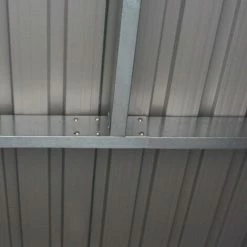 Ripostiglio Da Esterno Armadio Da Giardino Box Casetta In Acciao E Zinco 213x173x130cm, Grigio -COSTWAY shop 37329470 4