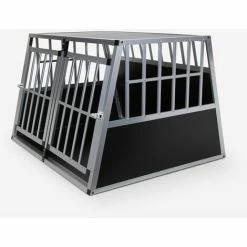Box Rigido Doppio Per Cani Trasportino Gabbia In Alluminio 104x91x69cm Skaut XL