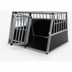 Box Rigido Doppio Per Cani Trasportino Gabbia In Alluminio 104x91x69cm Skaut XL -COSTWAY shop 38891425 4