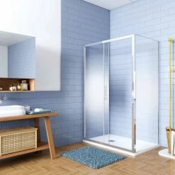 190 Cm Box Doccia Angolare Porta Scorrevole Con Parete Fissa 130x80cm In Vetro Temperato Serigrafato Opaco Graduale Profili Cromato Lucido -COSTWAY shop 43266874 3