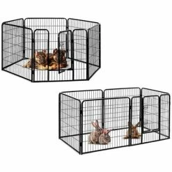 Recinto Per Cani Box Per Animali Pieghevole Con Pannelli Di Rete Metallica 6 Compresse 80 X 60cm 9 Recinto Per Cani Box Per Animali Pieghevole Con Pannelli Di Rete Metallica 6 Compresse 80 X 60cm -COSTWAY shop 47301340 5