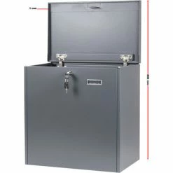 Cassetta Postale Per Pacchi 50,8x31,5x50 Cm Grigia Cassetta Della Posta Per Casa Box Per Pacchetti -COSTWAY shop 47316576 3