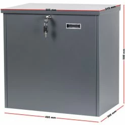 Cassetta Postale Per Pacchi 50,8x31,5x50 Cm Grigia Cassetta Della Posta Per Casa Box Per Pacchetti -COSTWAY shop 47316576 4