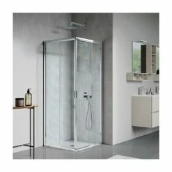 BOX DOCCIA 2 LATI 4 MM AMERICA QUATTRO Cm 87-91 / Apertura 50 Cm